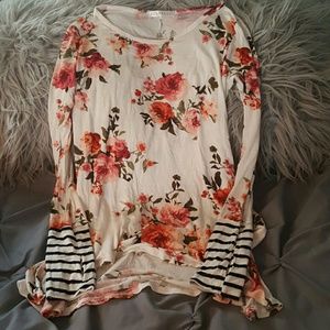 Blakeley floral & striped top